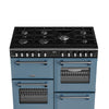 Stoves Richmond Deluxe 100DF 100cm Dual Fuel Range Cooker - Twilight Blue