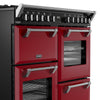 Stoves Richmond Deluxe 100DF 100cm Dual Fuel Range Cooker - Garnet Red