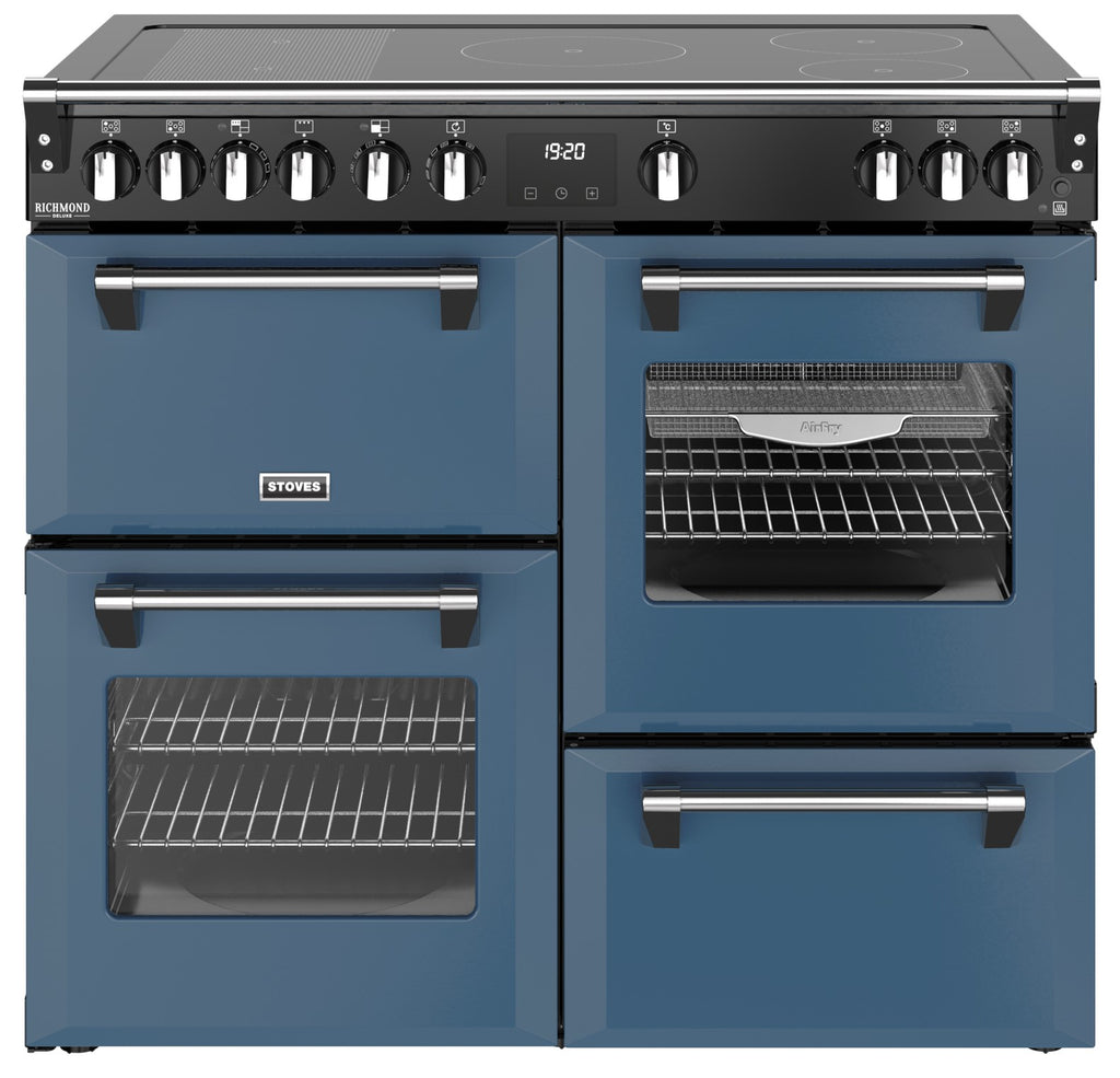 Stoves Richmond Deluxe 100Ei RTY 100cm Electric Range Cooker with Induction Hob - Twilight Blue