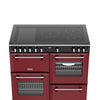 Stoves Richmond Deluxe 100Ei RTY 100cm Electric Range Cooker with Induction Hob - Garnet Red