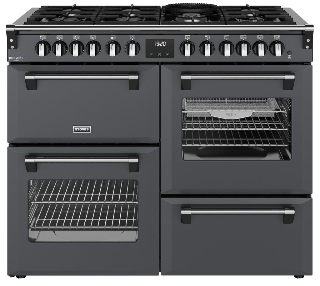 Stoves Richmond Deluxe 110DF 110cm Dual Fuel Range Cooker - Anthracite