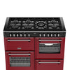 Stoves Richmond Deluxe 110DF 110cm Dual Fuel Range Cooker - Garnet Red