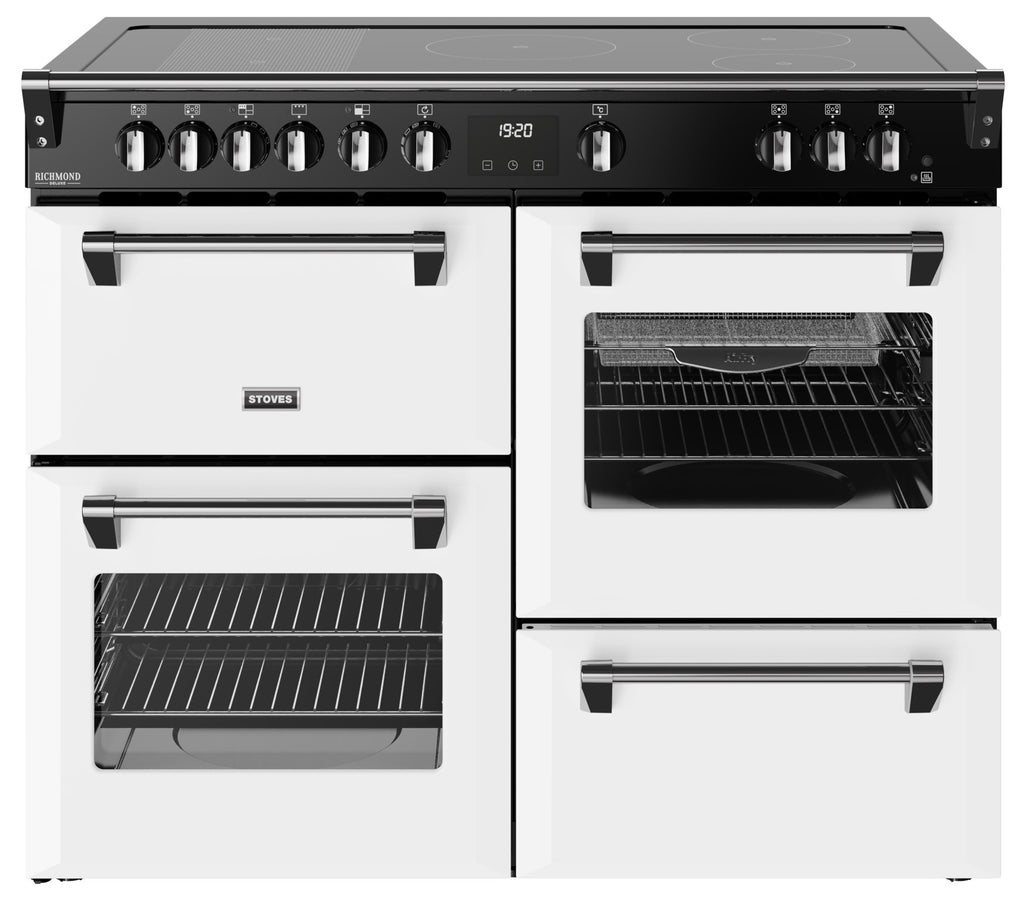Stoves Richmond Deluxe 110Ei RTY 110cm Electric Range Cooker with Induction Hob - Ice White