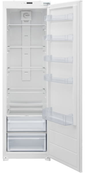 Cata FFTL60E 54cm Integrated Tall Larder Fridge with Sliding Door Fixing Kit - White - E Rated