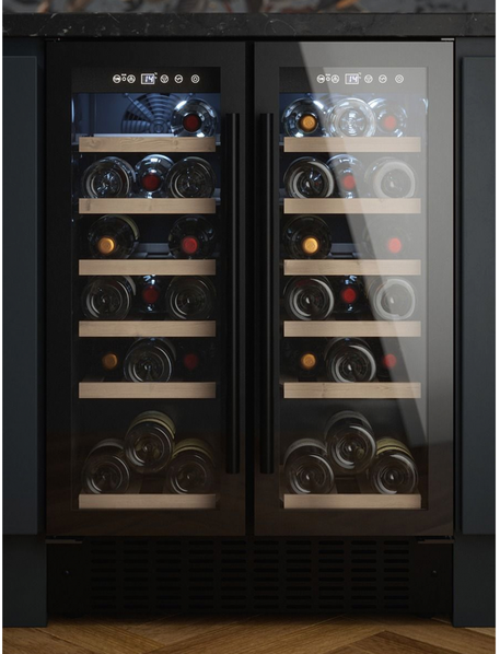 Cata UBBKWC60DDF 60cm Dual Zone Wine Cooler - Black