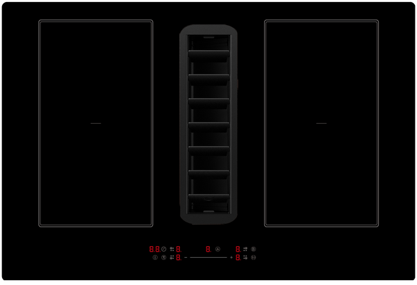 Cata UBDD77CF 77cm Venting Induction Hob - Black