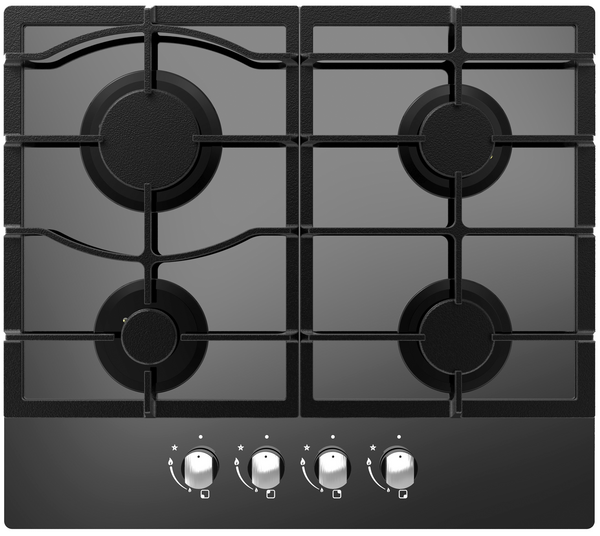 Cata UBGOG601BK 59cm Gas Hob - Black Glass