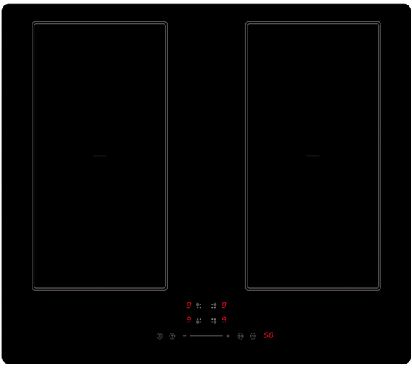 Cata UBINDFX60MS 59cm Flex Induction Hob - Black