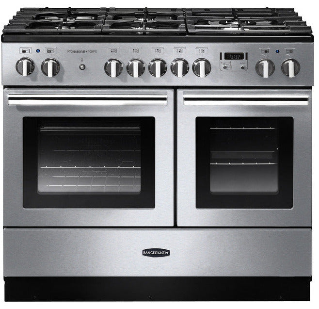 Rangemaster PROPL100FXDFFSS/C Professional Plus FX 100cm Dual Fuel Range Cooker - Stainless Steel