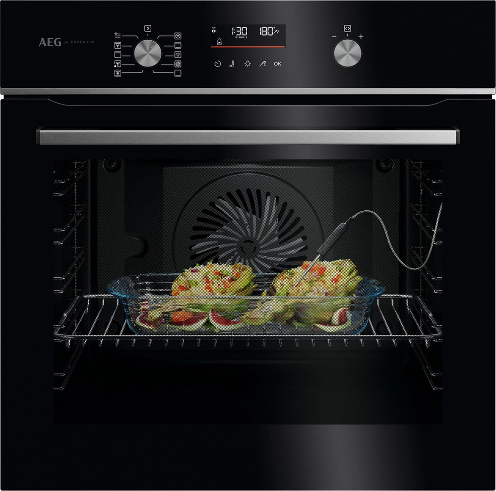 Aeg GA5PB50FAB Built In Electric Single Oven - Gloss Black