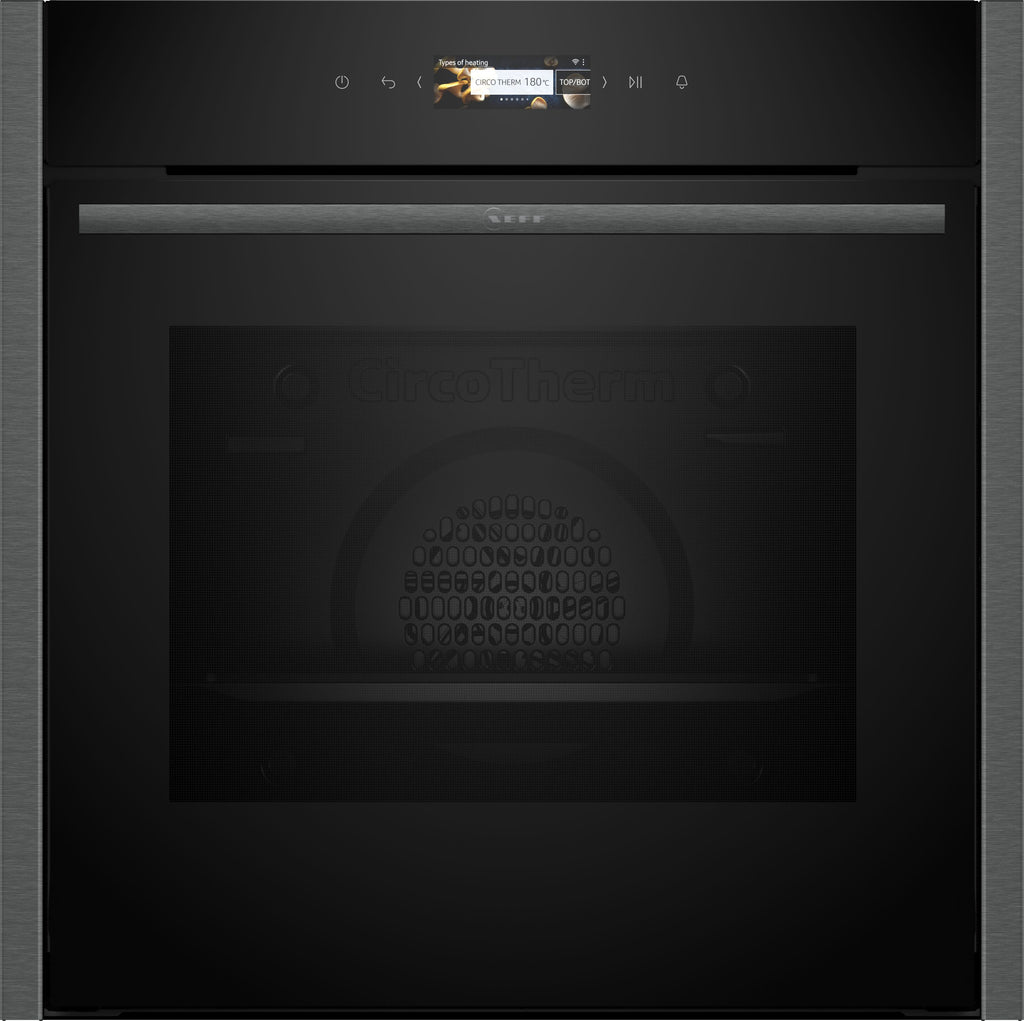 NEFF N70 B24CR71G0B Wifi Connected Built In Electric Single Oven - Graphite