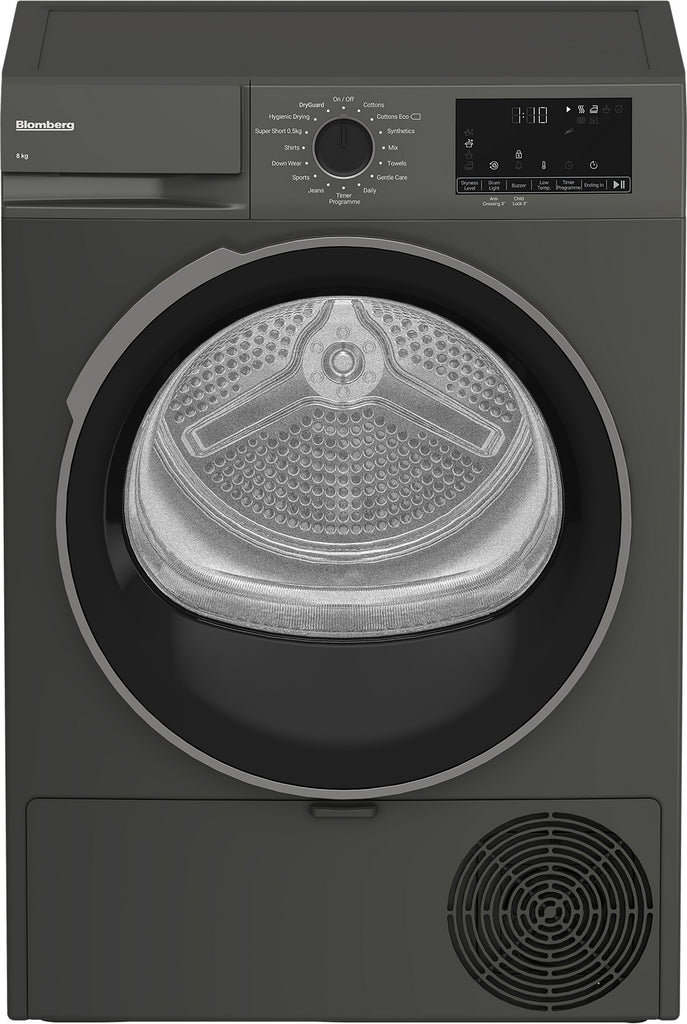 Blomberg LTA18321G 8kg Heat Pump Condenser Tumble Dryer - Graphite - A++ Rated