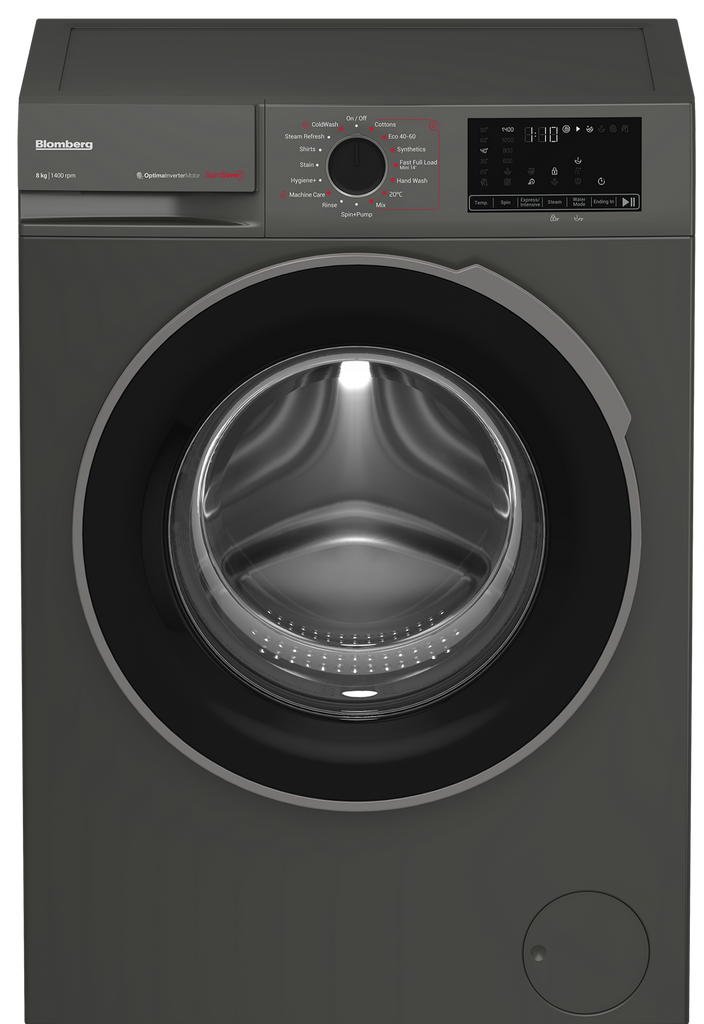 Blomberg LWA18461G Wifi Connected 8Kg Washing Machine with 1400 rpm - Graphite - A Rated