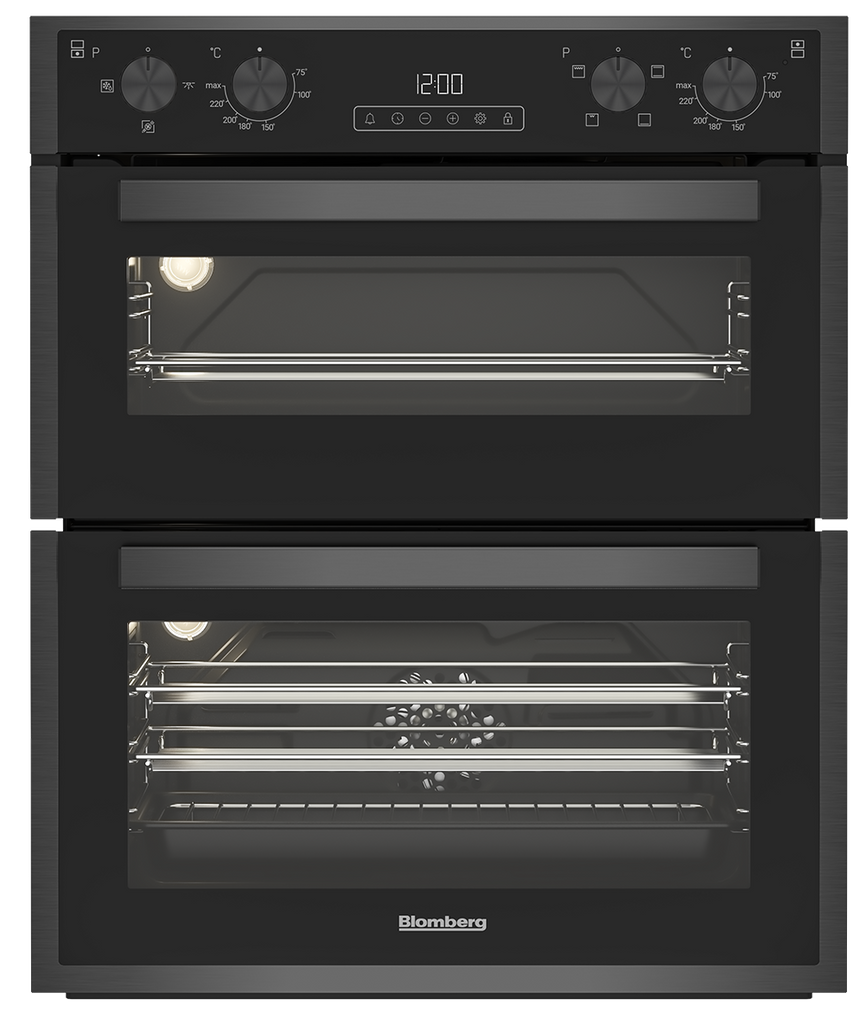 Blomberg ROTN9202DX Built Under Electric Double Oven - Dark Steel