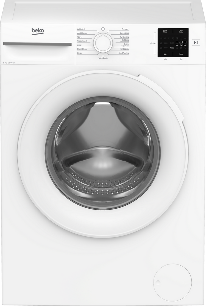 Beko BM1WU3741W 7Kg Washing Machine with 1400 rpm - White - B Rated