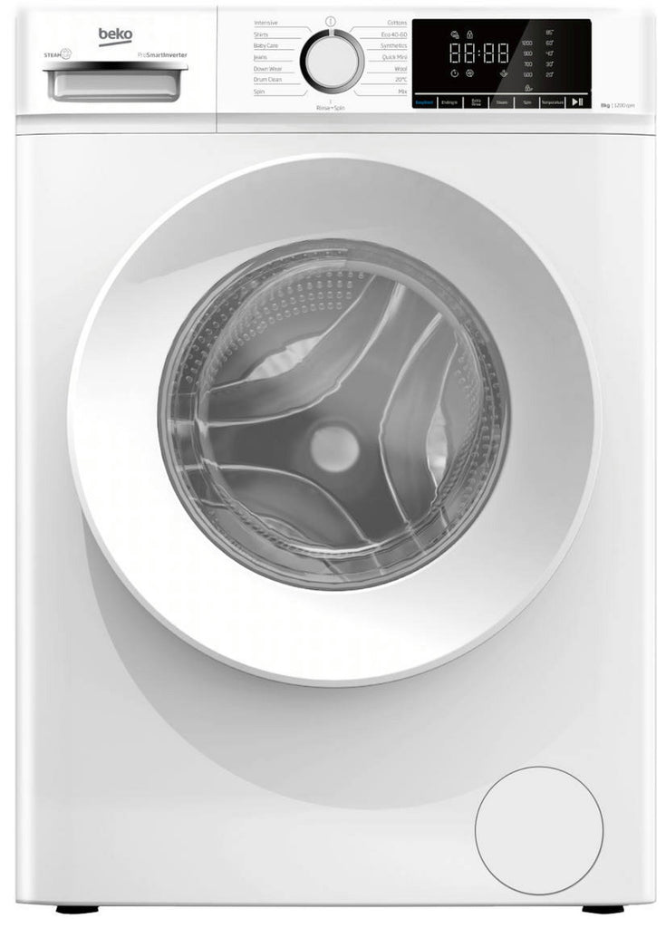 Beko BWC8121W 8Kg Washing Machine with 1200 rpm - White - A Rated