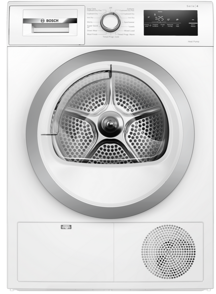 Bosch Series 4 WTH85223GB 8Kg Heat Pump Condenser Tumble Dryer - White - A++ Rated