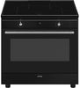 Smeg Classic CX91IMBL 90cm Electric Range Cooker with Induction Hob - Black