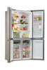 Haier HCR59F19ENMM American Fridge Freezer - Platinum Inox - E Rated