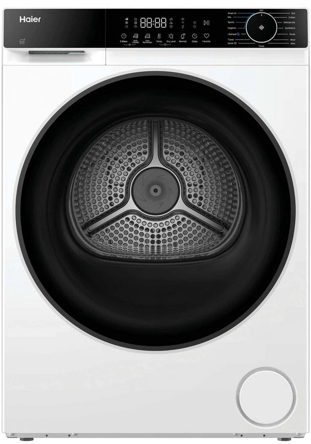 Haier HD80-D357U1 8Kg Heat Pump Condenser Tumble Dryer - White - A++ Rated