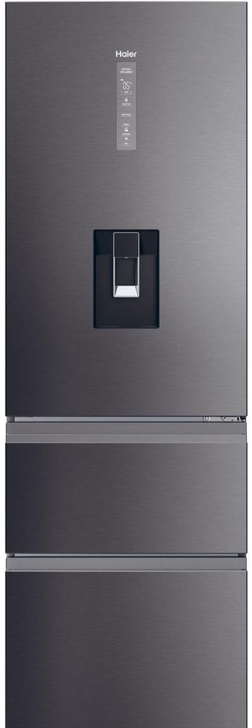 Haier HTW5618EWMP  60cm Frost Free Fridge Freezer - Dark Inox - E Rated