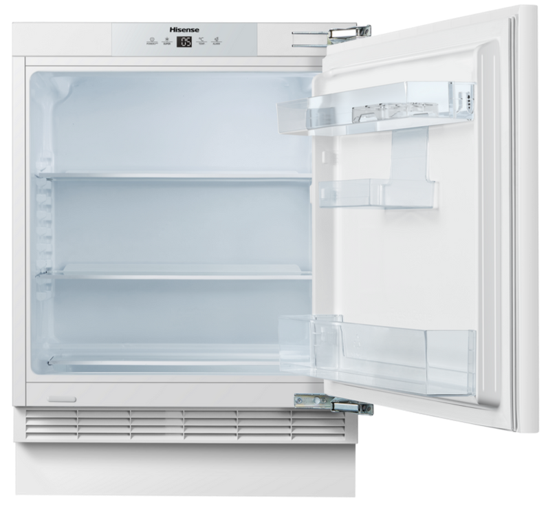 Hisense RUL178D4AWE 60cm Integrated Undercounter Larder Fridge - Fixed Door Fixing Kit - White - E Rated