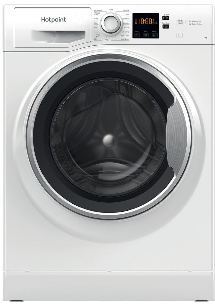 Hotpoint Anti-Stain NSWE7469WSUK 7Kg Washing Machine with 1400 rpm - White - A Rated