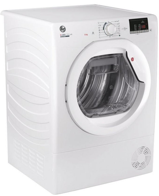 Hoover HLE H9A2DE Wifi Connected 9Kg Heat Pump Condenser Tumble Dryer - White - A++ Rated