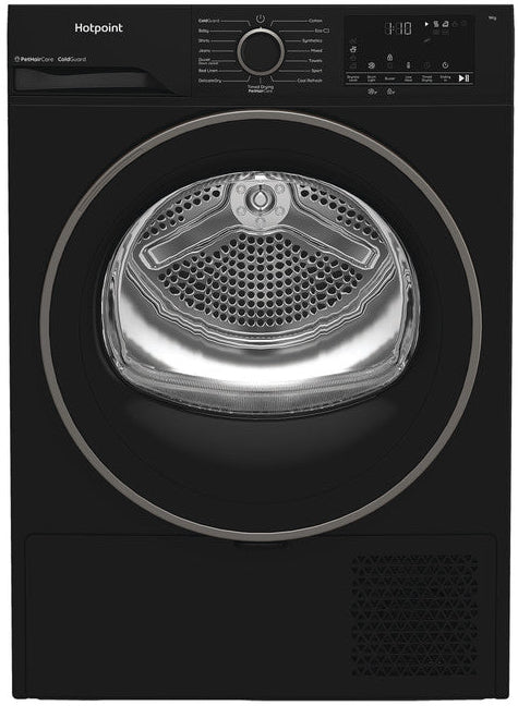 Hotpoint CHD93MBBUK 9kg Heat Pump Tumble Dryer with ColdGuard - Black - A++ Rated