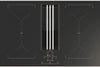 Cata ICONFXP75DDS 77cm Venting Induction Hob - Black Glass Stainless Steel Trim