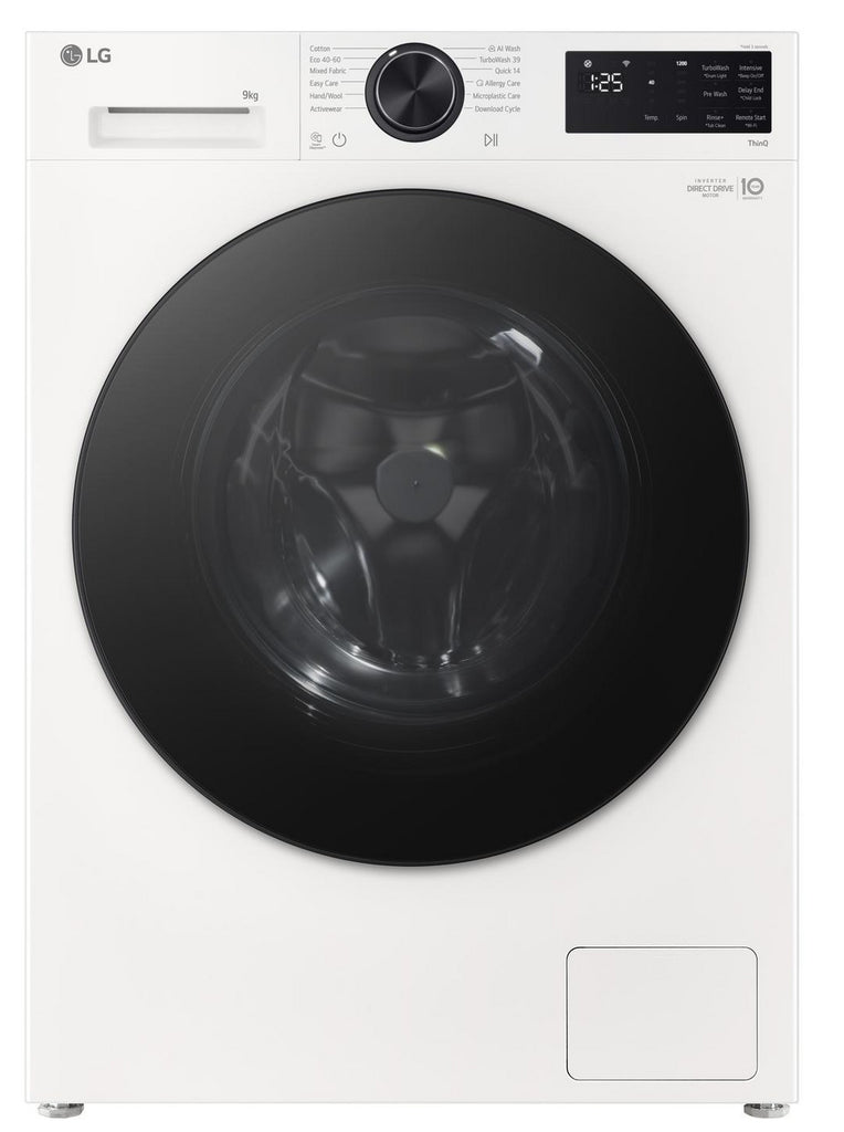 LG F2X50S9TWB 9Kg Washing Machine with 1200 rpm - White - A Rated