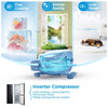 Midea MDRB379FGD30 55cm Frost Fridge Freezer - Black - D Rated