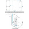 Midea MDRE379FGE01D Integrated Fridge Freezer with Sliding Door Fixing Kit -White - E Rated