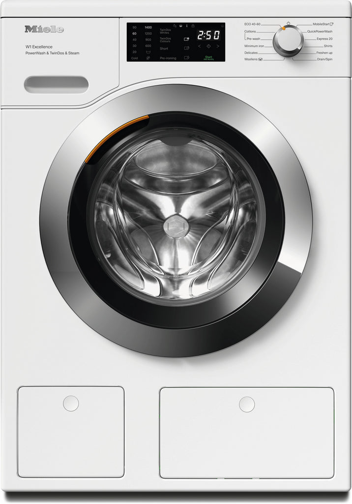 Miele WEG885 WCS 9Kg Washing Machine with 1400 rpm - Lotus White - A Rated