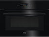 AEG 8000 Series CombiQuick KMK768080B Wifi Connected Built In Compact Electric Single Oven with Microwave Function - Black