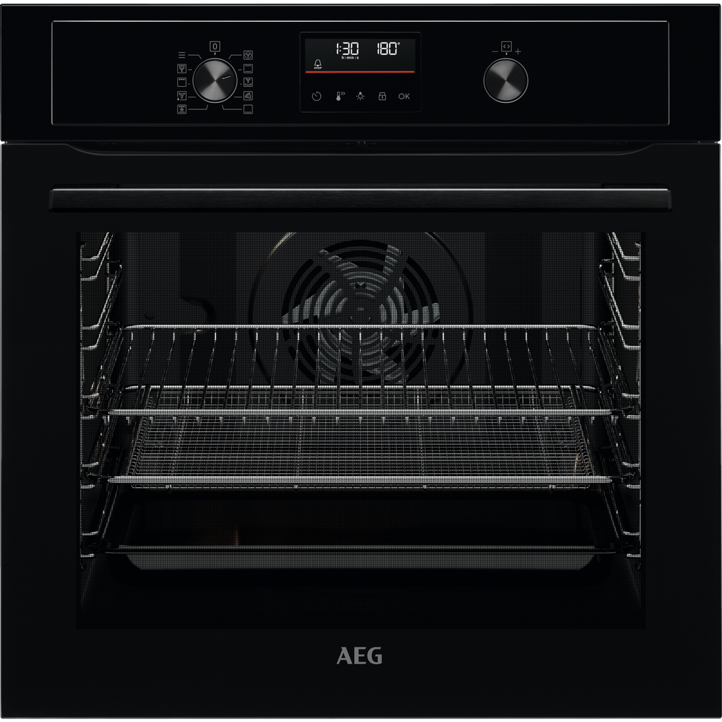 AEG 6000 BEX535A61B  Built In Electric Single Oven with AirFry  Function - Black