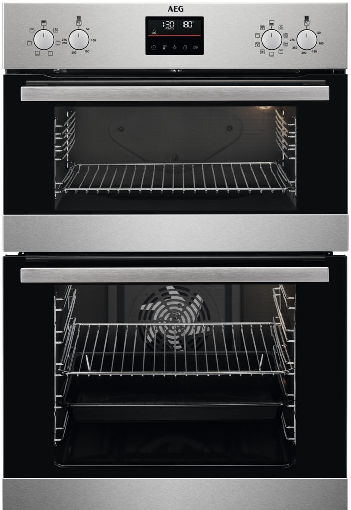 AEG 6000 DCB535060M  Built In Electric Double Oven - Stainless Steel