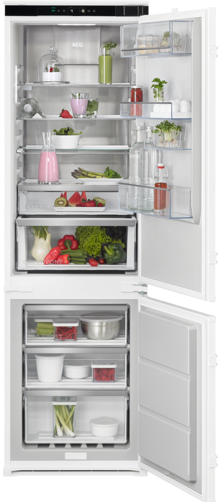 AEG 8000 TSC8M181CS Integrated Frost Free Fridge Freezer with Sliding Door Fixing Kit - White - C Rated