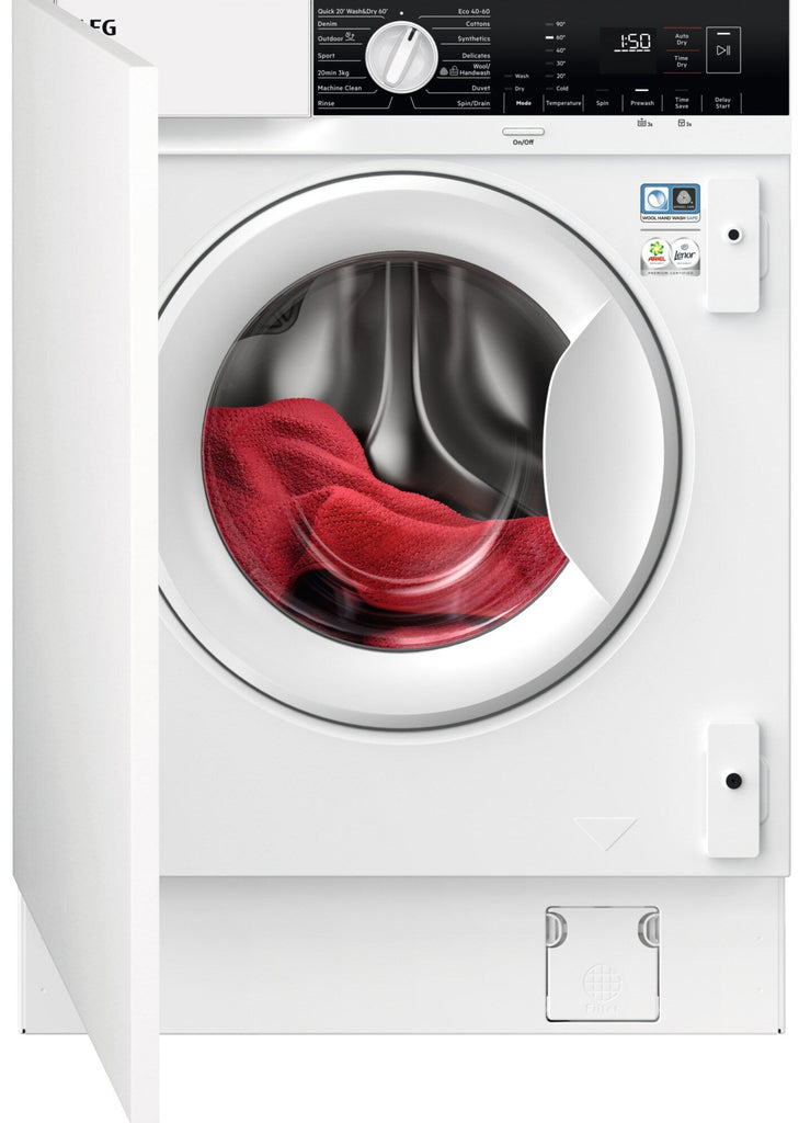 AEG 6000 Series LX6WG84634BI 8Kg / 4Kg Integrated Washer Dryer with 1600 rpm - D Rated