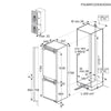 AEG 6000 TC6MS18FDF Integrated Frost Free Fridge Freezer with Fixed Door Fixing Kit - White - D Rated