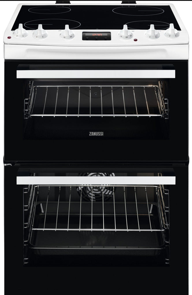 Zanussi ZCV66250WA 60cm Electric Cooker with Ceramic Hob - White