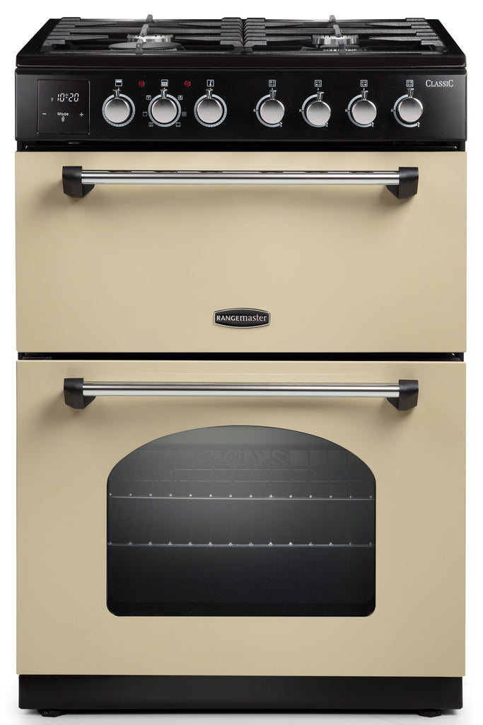 Rangemaster Classic CLA60DFFCR/C 60cm Dual Fuel Cooker - Cream/Chrome