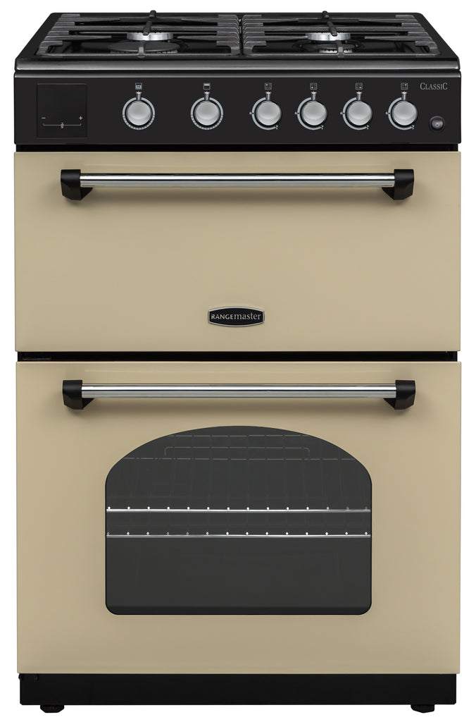 Rangemaster Classic CLA60NGFCR/C 60cm Gas Cooker - Cream/Chrome