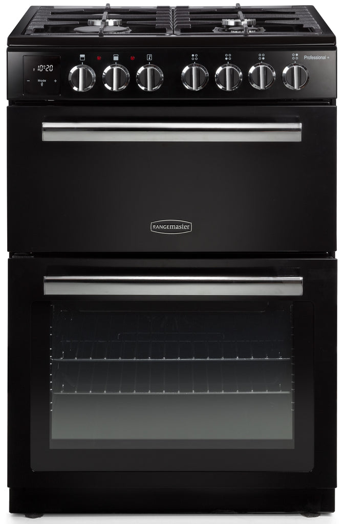 Rangemaster Professional Plus PROPL60DFFBL/C 60cm Dual Fuel Cooker - Black/Chrome