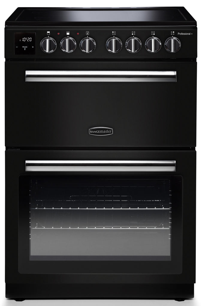 Rangemaster Professional Plus PROPL60EIBL/C 60cm Electric Cooker with Induction Hob - Black/Chrome