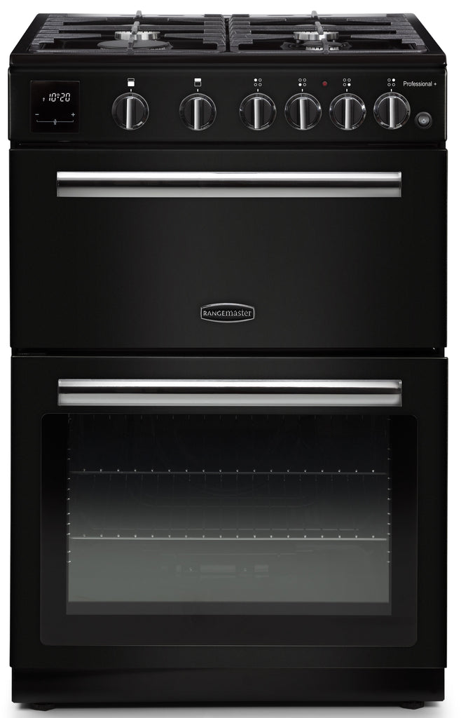 Rangemaster Professional Plus PROPL60NGFBL/C 60cm Gas Cooker - Black/Chrome