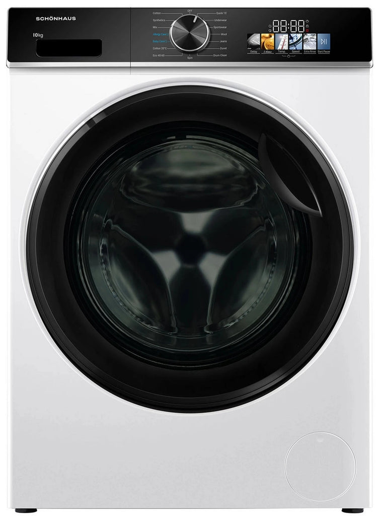 Schonhaus WMSF011014AW 10Kg Washing Machine with 1400 rpm - White - A Rated