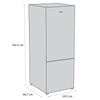 Sensis RFCMF0160ES 60cm wide Frost Free Fridge Freezer - Silver - E Rated