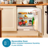Sensis RFUCBI01L54EW 60cm Integrated Undercounter Larder Fridge - Fixed Door Fixing Kit - White - E Rated