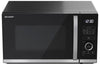 Sharp YC-QS254AU-B 25L Flatbed Microwave - Black